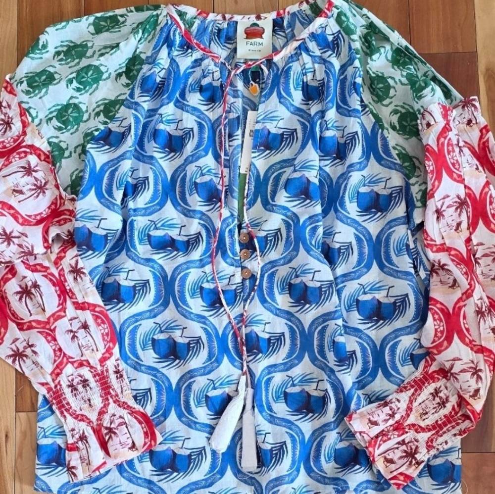 Farm Rio Multi Color Top Size Small - Picture 2 of 12